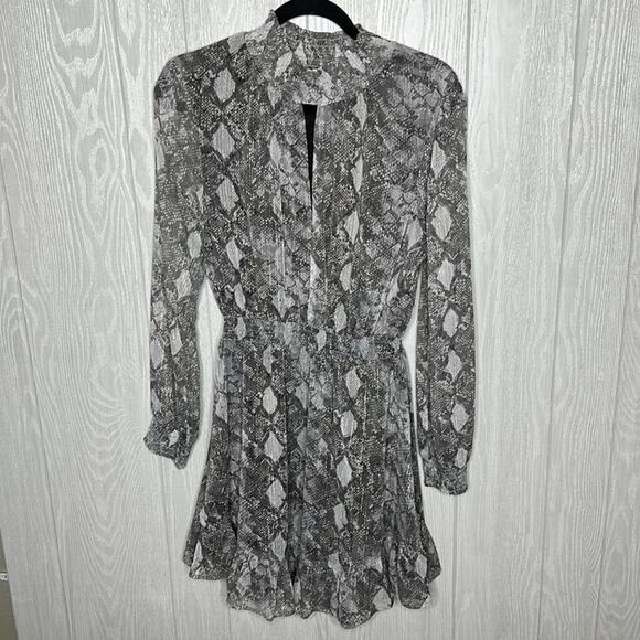 WAYF snake print‎ sheer dress size large - Picture 2 of 8